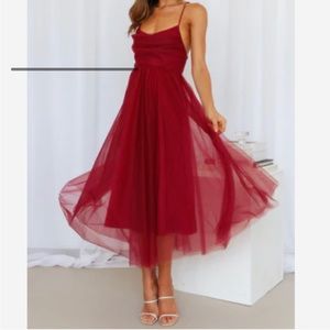 Hello Molly - Fairy Dress MIDI, XS in Wine